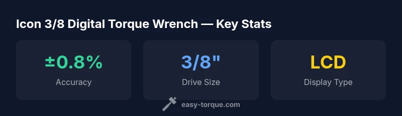 Close-up of icon 3/8 digital torque wrench readout