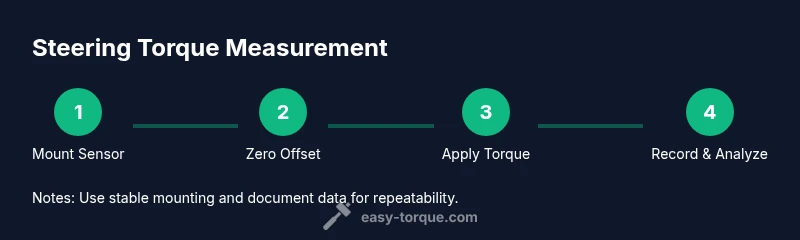Process flow of steering torque measurement using sensor and force gauge