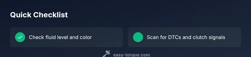 Checklist for diagnosing torque converter stall
