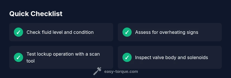 Checklist for diagnosing torque converter slipping